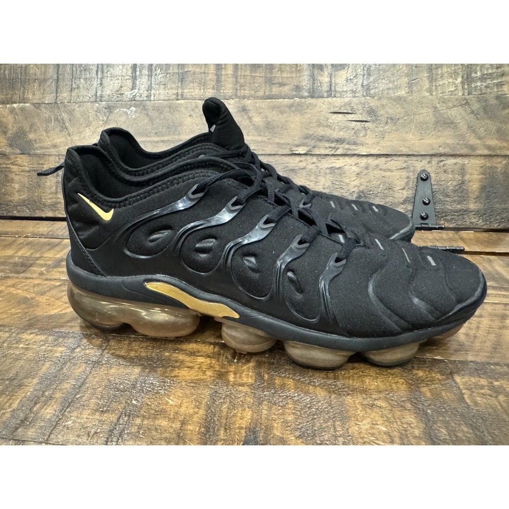 Nike Air VaporMax Plus Shoes Mens Size 12 Black Gold Anthracite BQ5068-001